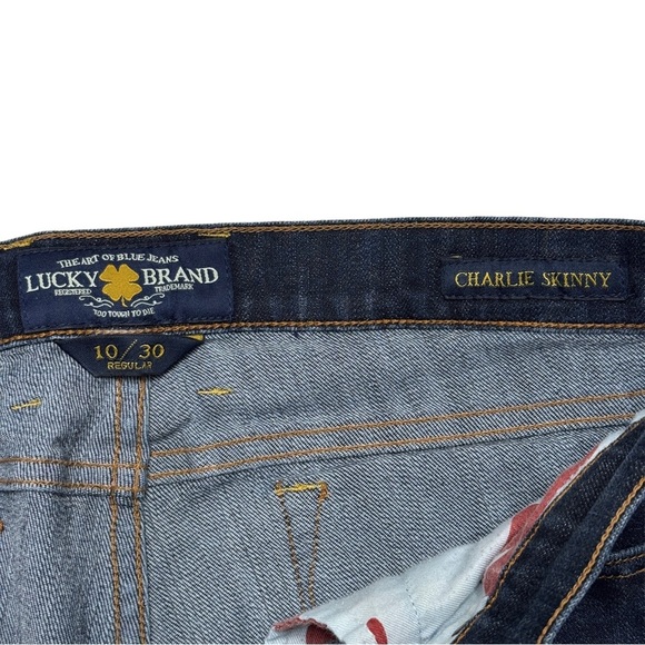 {Lucky Brand} "Charlie Skinny" Mid Rise Stretch Denim Jeans - Picture 5 of 6